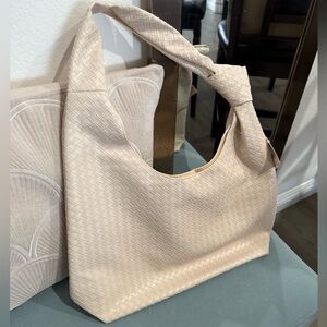 Ulta Cream Woven Handbag